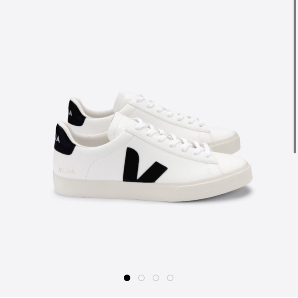Womens Veja Campi Chromefree White Black sneakers